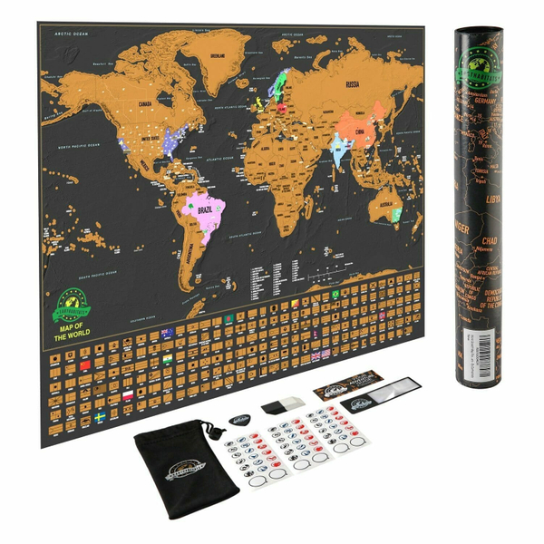 Scratch Off World Map Poster