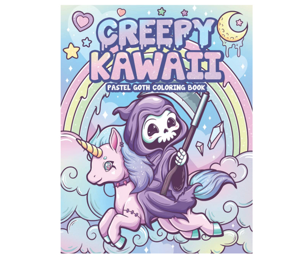 Creepy Kawaii Pastel Goth Adult Coloring Book