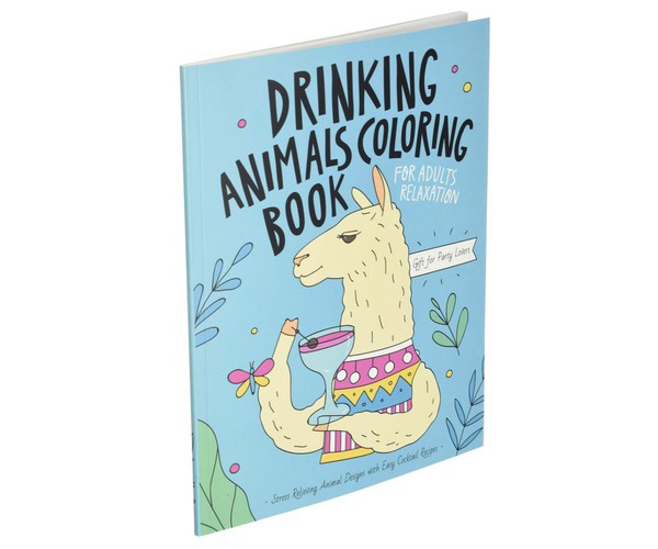 Drinking Animals Adult Coloring Book