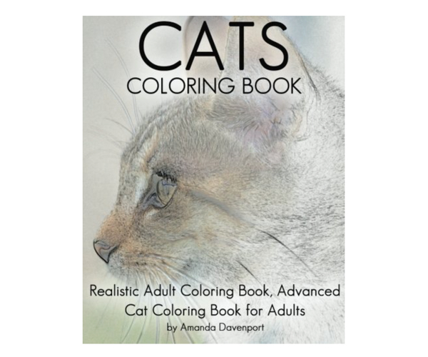 Realistic Cats Coloring Book
