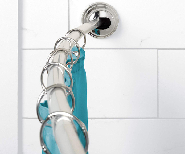 Space Adding Curved Shower Rod
