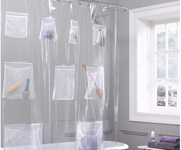Shower Curtain With Pockets