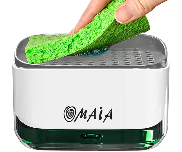 2-in-1 Kitchen Soap Dispenser with Sponge Holder