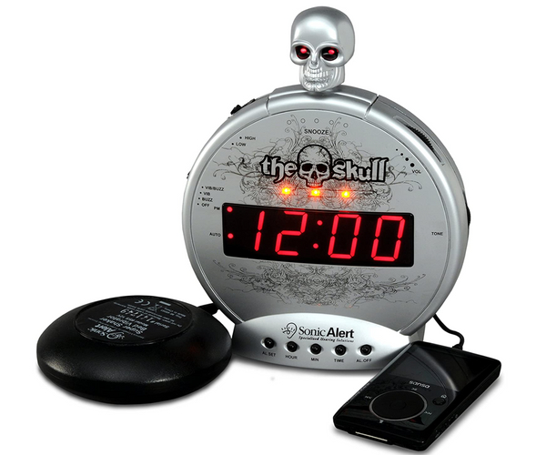 The Skull Sonic Alert Alarm Clock