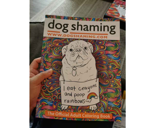 Dog Shaming Adult Coloring Book
