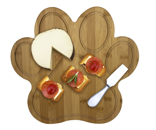 Paw Shaped Bamboo Cutting Board