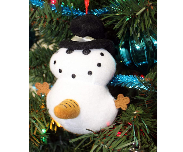 Naughty Frosty Talking Funny Christmas Ornament