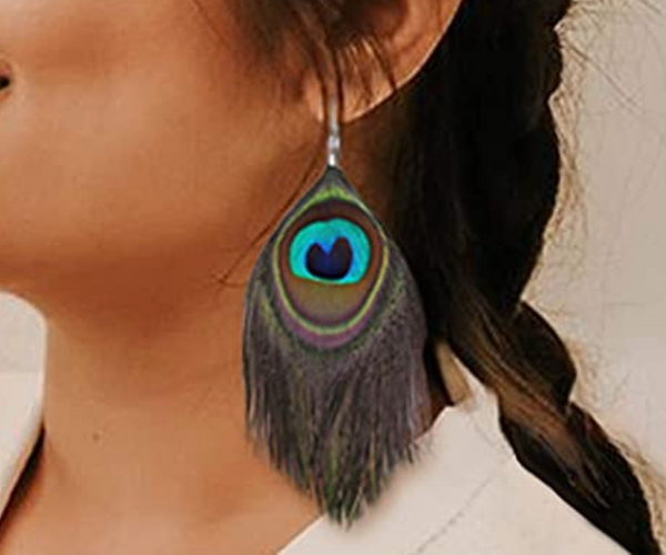 Peacock Feather Earrings