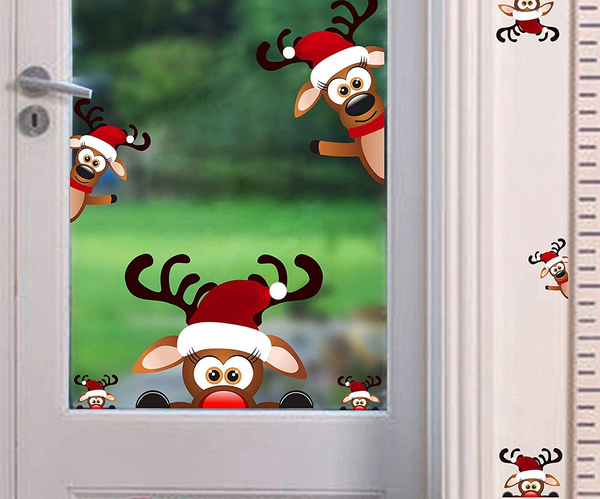 Silly Reindeer Door Decals