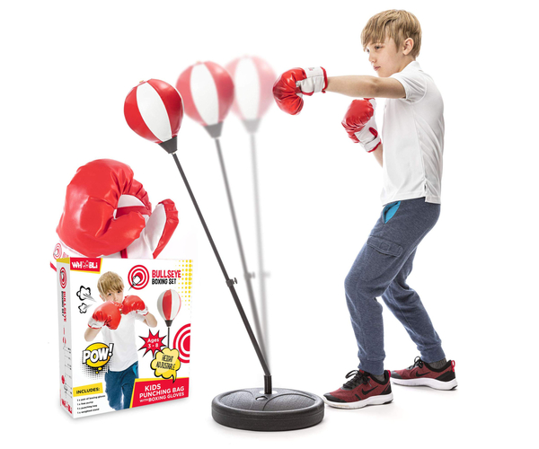 Punching Bag with Boxing Gloves