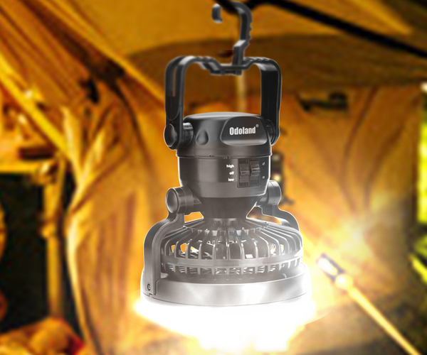 Dual Camping Fan and Light