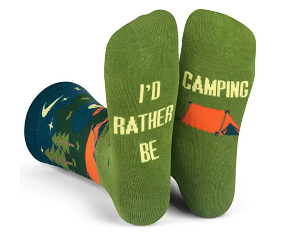 I'd Rather Be Camping Funny Socks