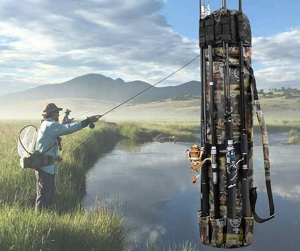 Heavy Duty Canvas Fishing Rod Holder