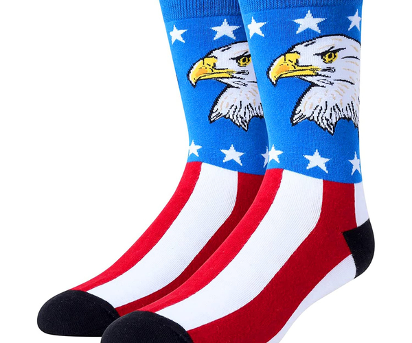 Funny American Flag Eagle Socks