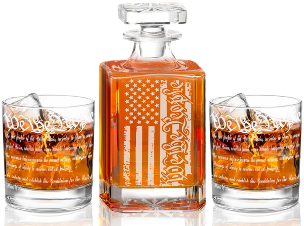 We The People Decanter and Glass Set