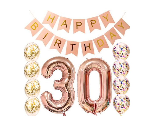 30th Birthday Party Balloons & Decorations