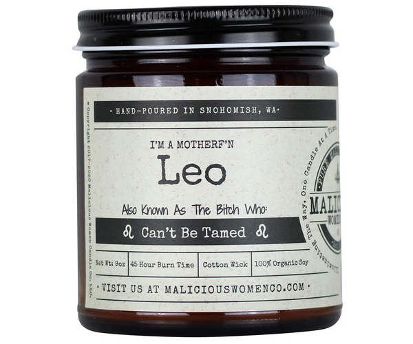 Leo Can't Be Tamed Candle