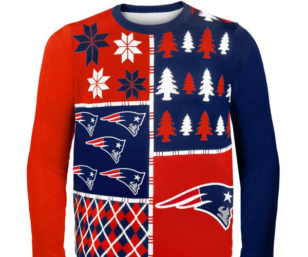 New England Patriots Block Ugly Sweater
