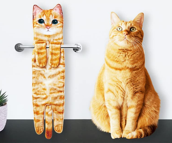 Hanging Cat Kitchen Towel