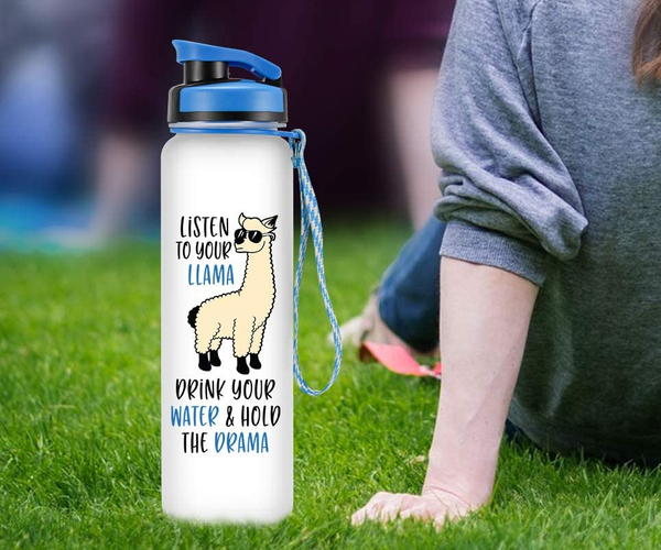 Llama Drama Water Bottle