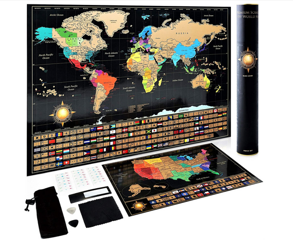 Deluxe Scratch Off World Map