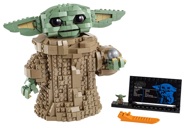 Baby Yoda Grogu Lego Statue Set