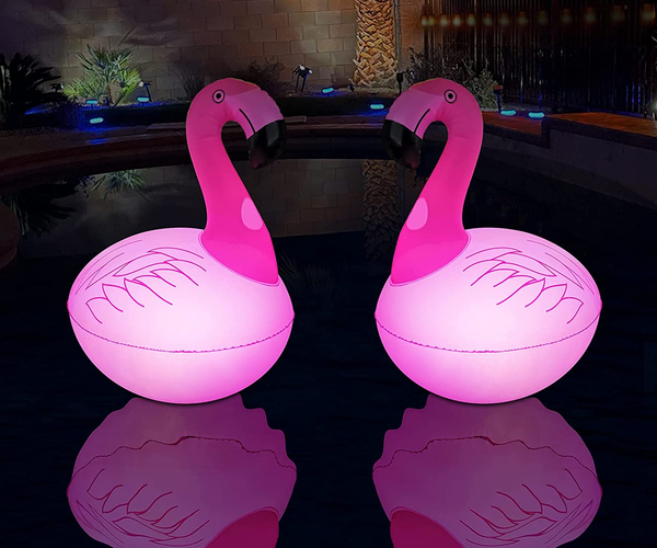 Floating Flamingo Pool Light