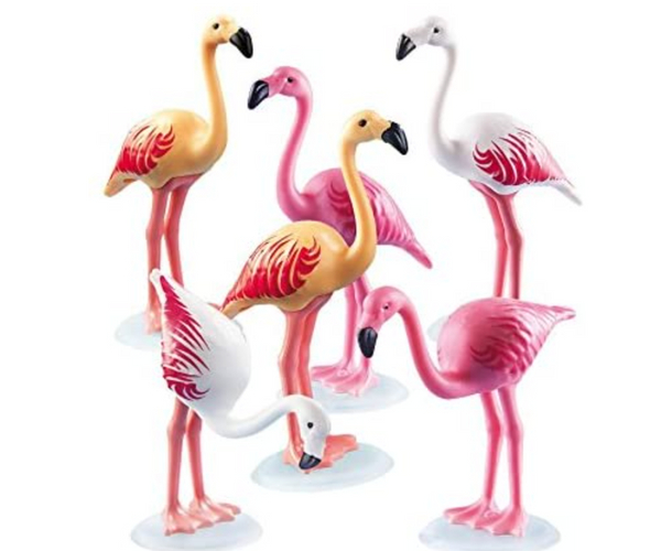 Flock of Flamingo Figurines