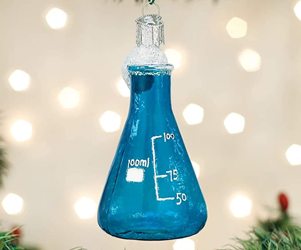 Blown Glass Flask Ornament