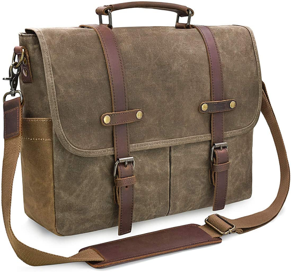 Vintage Style Leather Messenger Bag