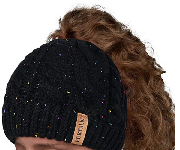 Beanie with a Ponytail Hole