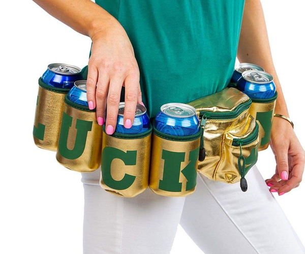 Lucky Gold St. Patrick's Day Beer Holster Fanny Pack