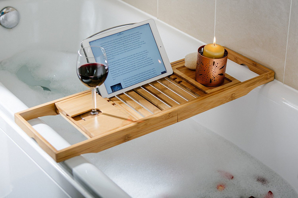 Bamboo Bathtub Tray Caddy