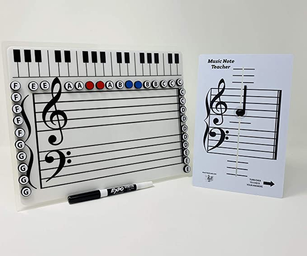 Music Note Grand Staff Dry Erase Board