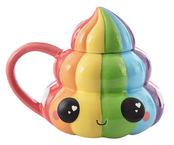Rainbow Poop Emoji Coffee Mug