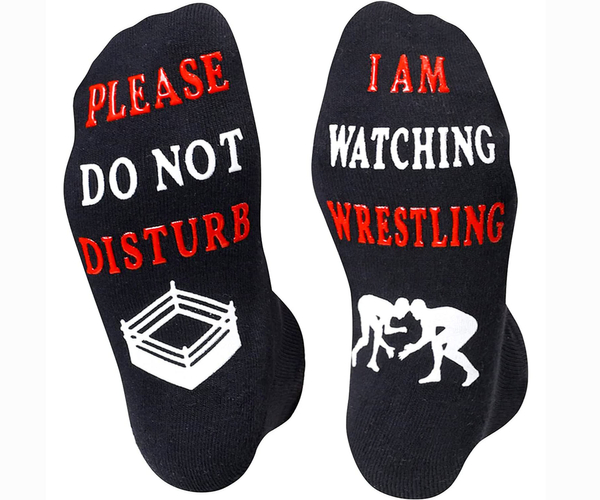 I'm Watching Wrestling Funny Socks