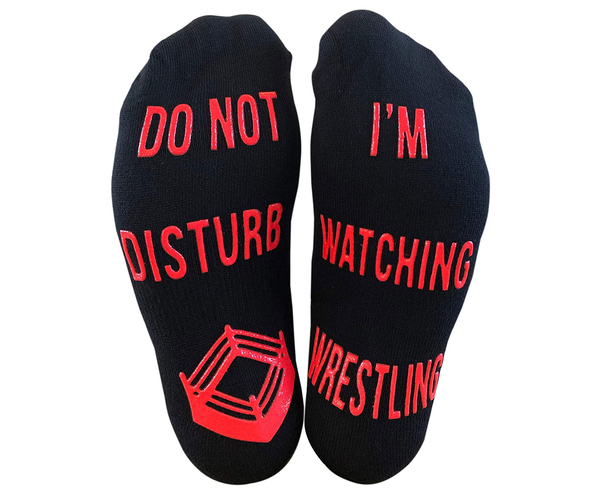 Do Not Disturb I'm Watching Wrestling Socks