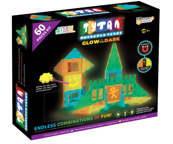 Glow in the Dark Magnetic Building Tiles