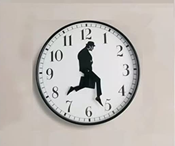 Man Running Clock
