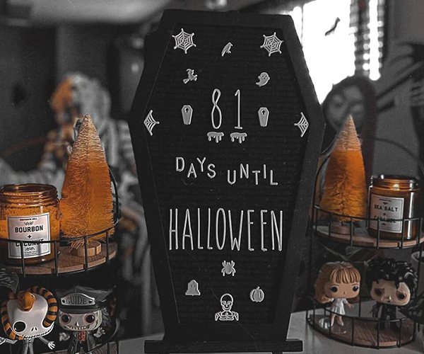 Coffin-Shaped Halloween Letterboard