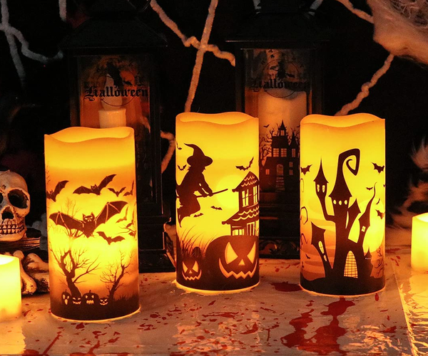 Flameless Flicker Silhouette Candles