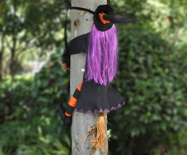 The Classic Crashing Witch Halloween Decoration