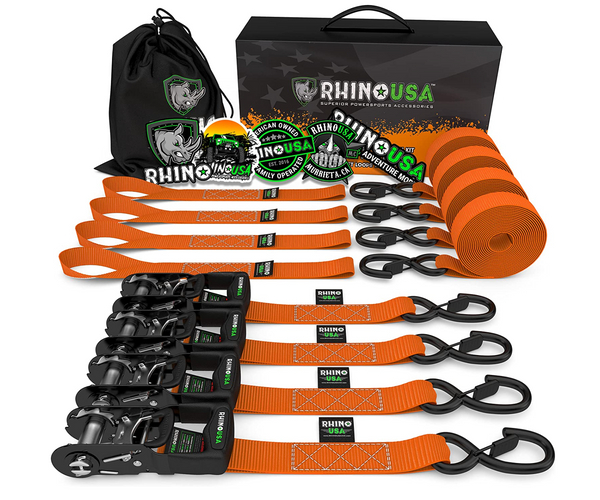 Heavy Duty Ratchet Tie Down Set