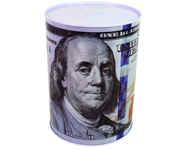 Hundred Dollar Bill Piggy Bank