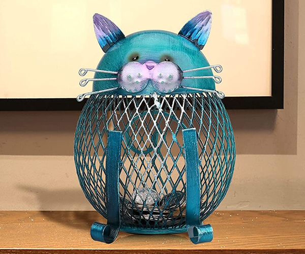 Metal Cat Coin Bank