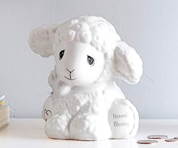 Precious Moments Lamb Piggy Bank