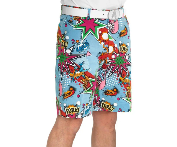 Comic Book Style Golf Shorts