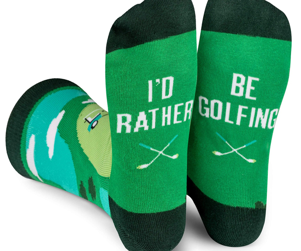 I'd Rather Be Golfing Funny Socks