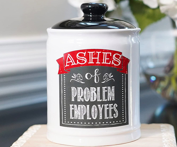 Ashes of Problem Employees Funny Piggy Bank