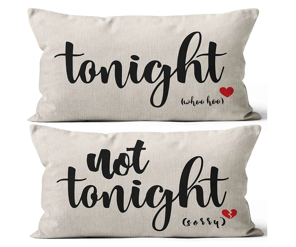 Tonight Not Tonight Flippable Pillow